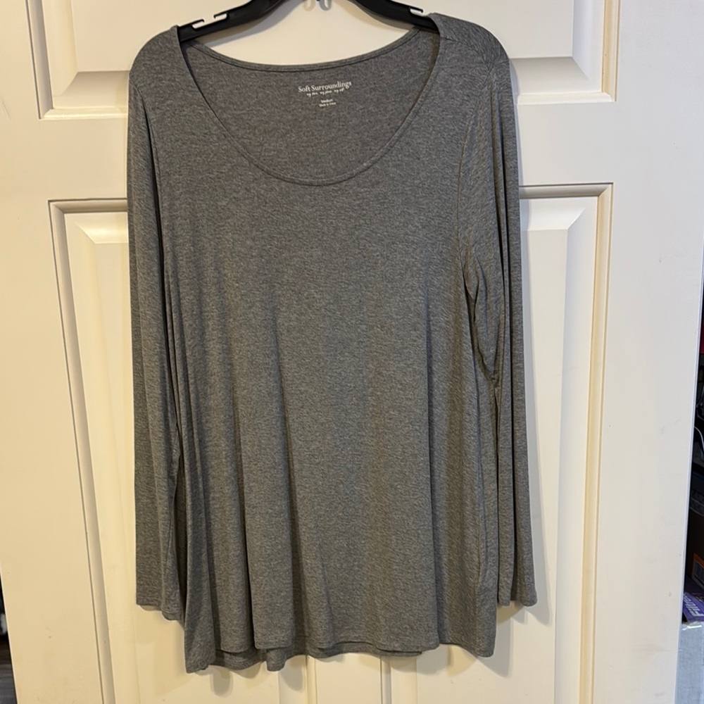 Soft surroundings size medium, gray, long sleeve tunic